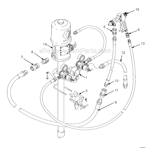 Page A Diagram and Parts List for 225877  Graco Sprayer