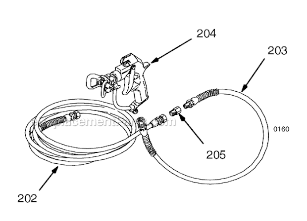 Page E Diagram and Parts List for 225 233642 Graco Sprayer