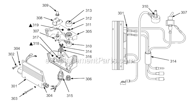 Pressure Control Diagram and Parts List for 231-085  Graco Sprayer
