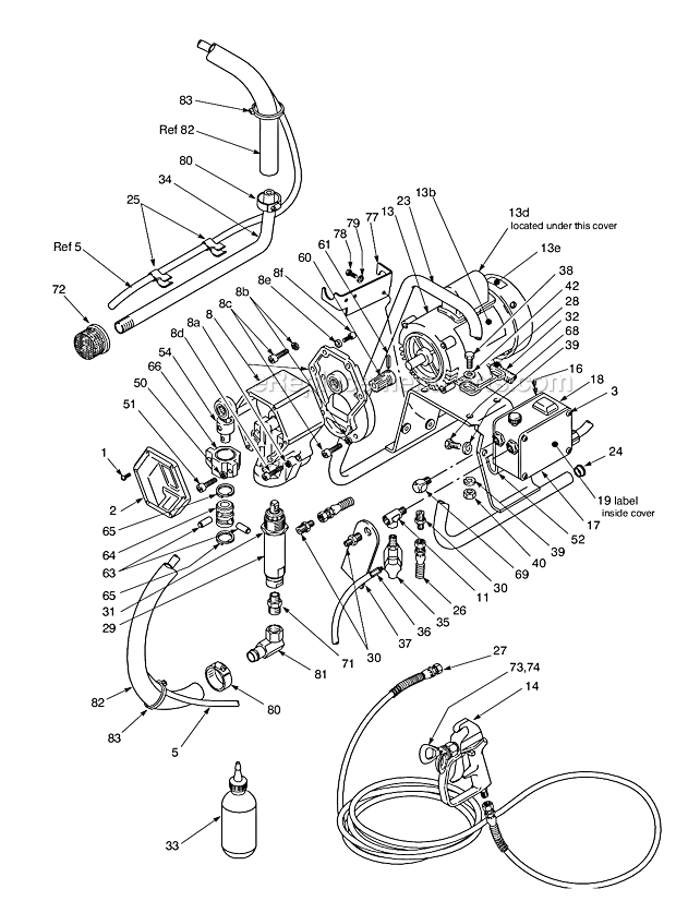 Page A Diagram and Parts List for 231-138 Series A Graco Sprayer