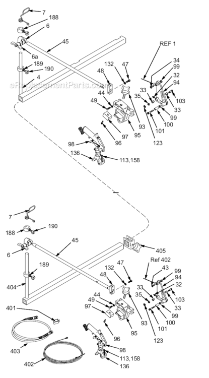 Page C Diagram and Parts List for 231-152  Graco Paint Sprayer