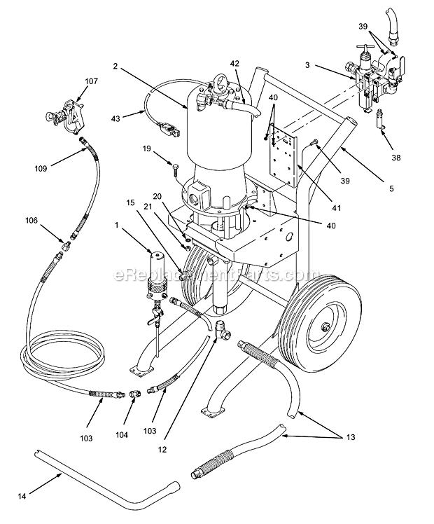 Page A Diagram and Parts List for 231-157  Graco Sprayer