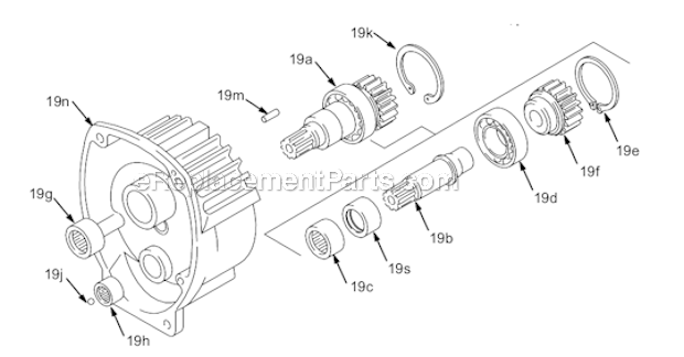 Pinion Assembly Diagram and Parts List for 231-579 Series A Graco Sprayer