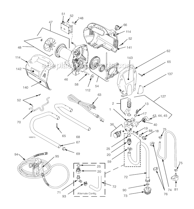 Page A Diagram and Parts List for 232740 XR5 Series E Graco Sprayer