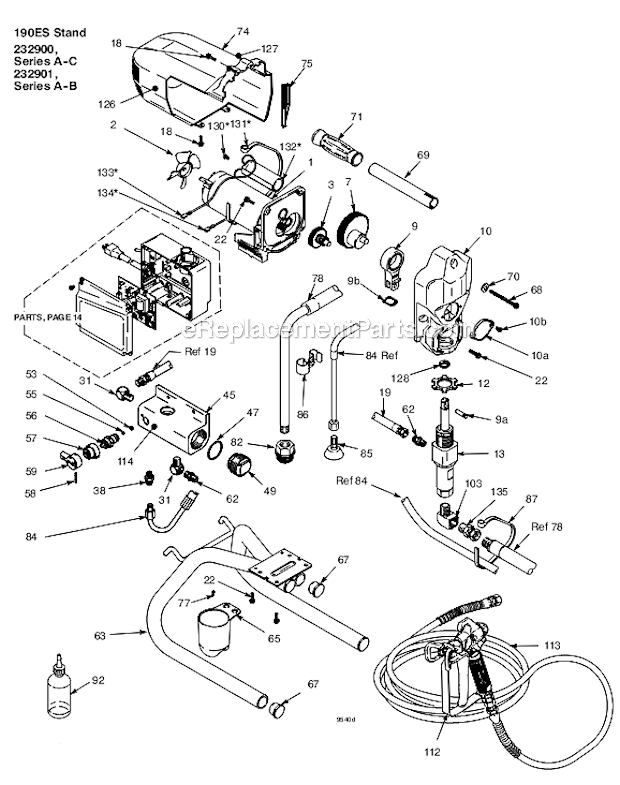 232901_Series_A--B_Sprayer Diagram and Parts List for 232901  Graco Sprayer