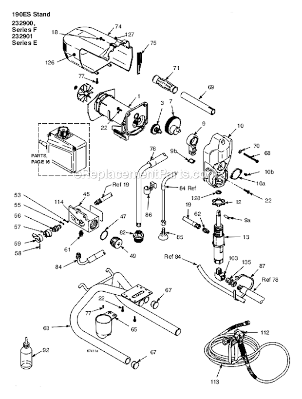232901_ABCD_Sprayer Diagram and Parts List for 232901  Graco Sprayer