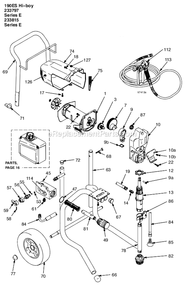 190Es_Hi--Boy_233815_Series_C_D Diagram and Parts List for 233815  Graco Sprayer
