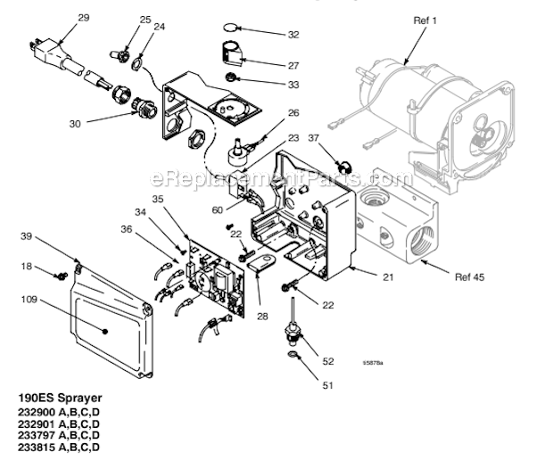 190Es_Hi-Boy_233815_Series_E Diagram and Parts List for 233815  Graco Sprayer
