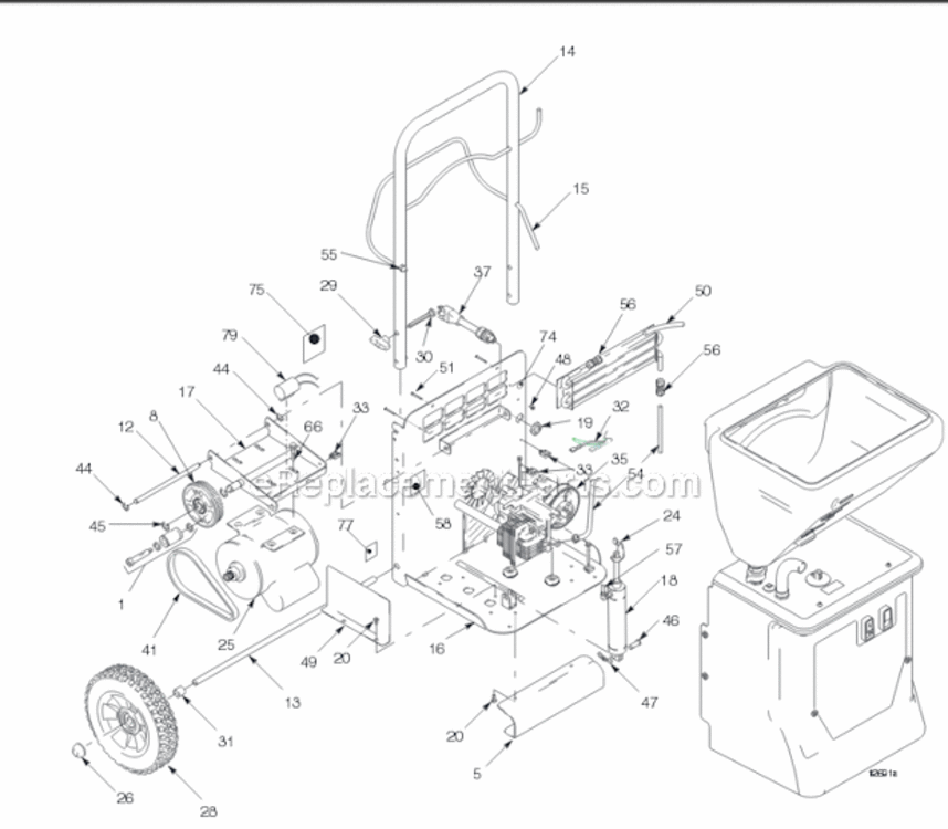 Page A Diagram and Parts List for 246186  Graco Sprayer