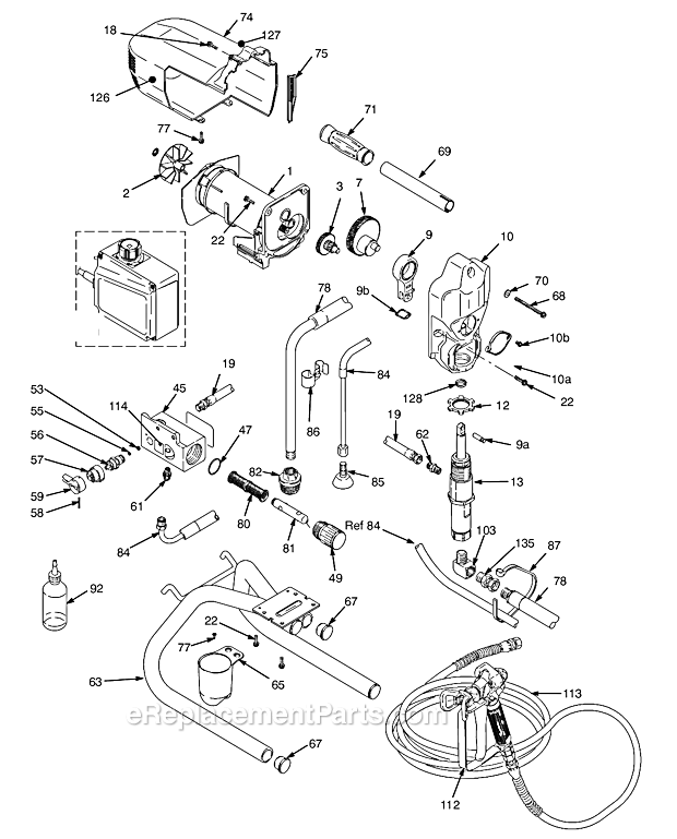 Page A Diagram and Parts List for 246649 Series D Graco Sprayer
