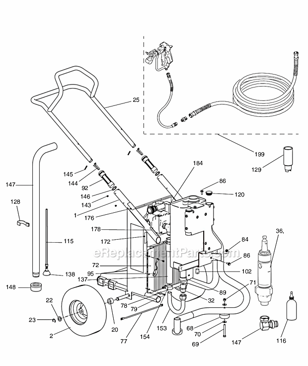 Page A Diagram and Parts List for 249318  Graco Sprayer
