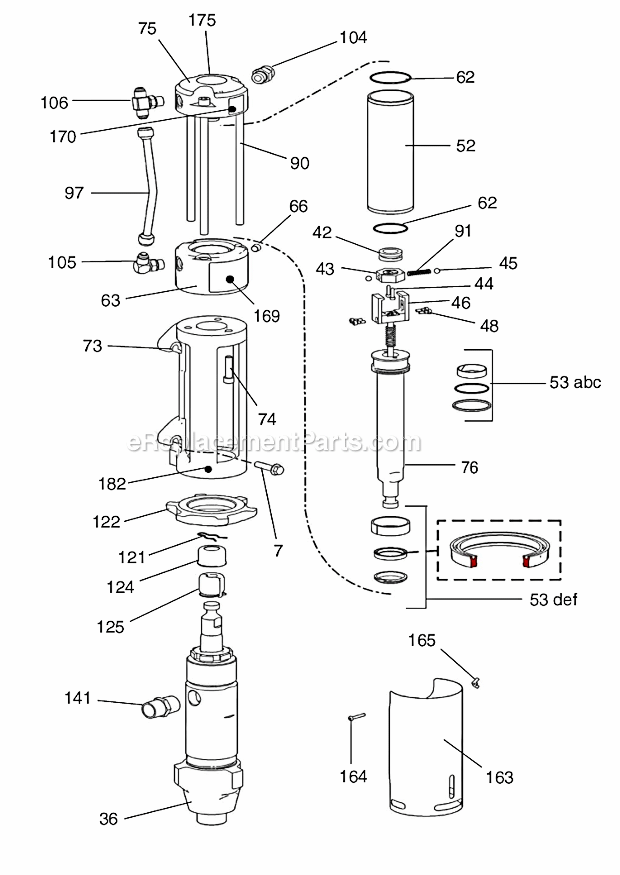 Page D Diagram and Parts List for 249617  Graco Sprayer