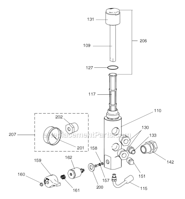 Page E Diagram and Parts List for 249617  Graco Sprayer