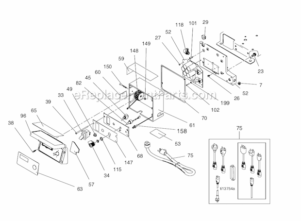 Control Box Diagram and Parts List for 258729 Mark IV Graco Sprayer
