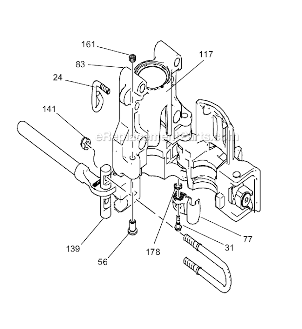 Bearing Housing Diagram and Parts List for 258730 Hi-Boy Graco Sprayer