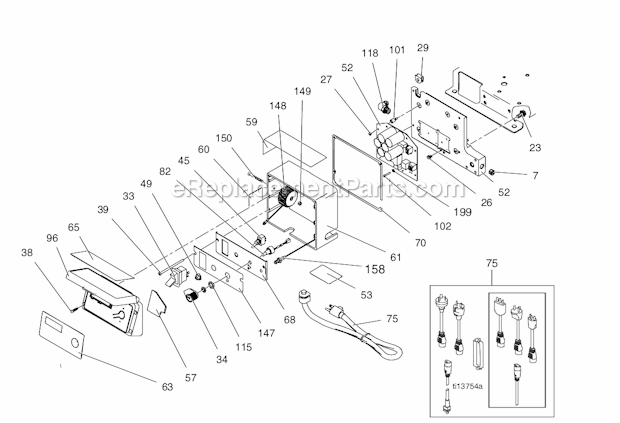 Control Box Diagram and Parts List for 258765 Hi-Boy Graco Sprayer