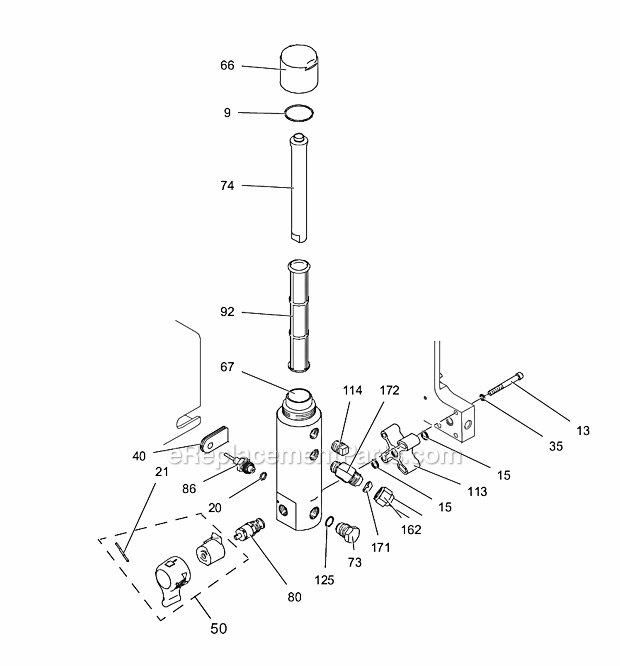 Filter Diagram and Parts List for 258765 Hi-Boy Graco Sprayer