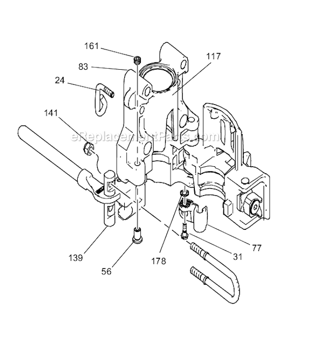 Bearing Housing Diagram and Parts List for 258765 Hi-Boy Graco Sprayer