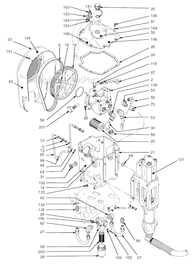 Page B Diagram and Parts List for 300 233650 Graco Sprayer