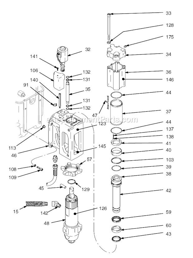 Page C Diagram and Parts List for 350 233660 Graco Sprayer