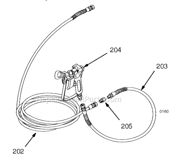 Page D Diagram and Parts List for 3900 233703 Graco Sprayer