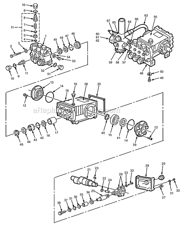 Page B Diagram and Parts List for 4030 800-586 Graco Pressure Washer