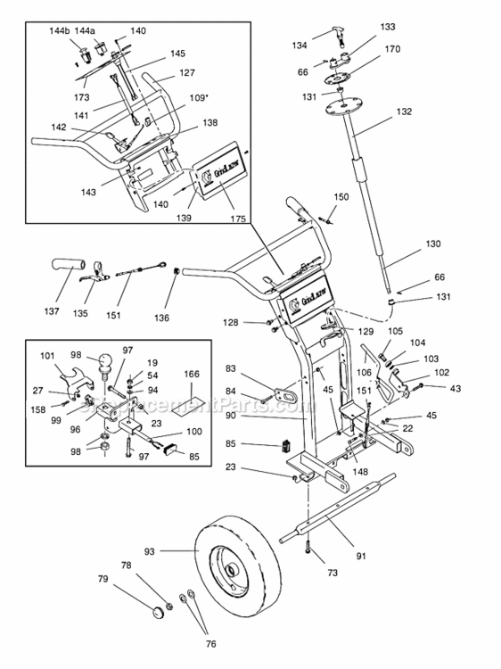 Page A Diagram and Parts List for 571003 390 Graco Paint Sprayer
