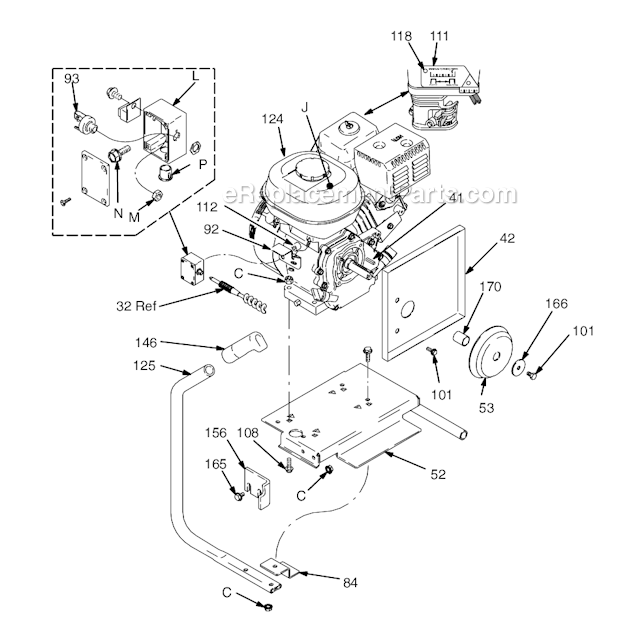 Page B Diagram and Parts List for 5900 233709 Graco Sprayer
