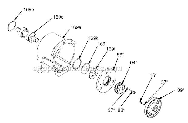 Page E Diagram and Parts List for 5900 233709 Graco Sprayer
