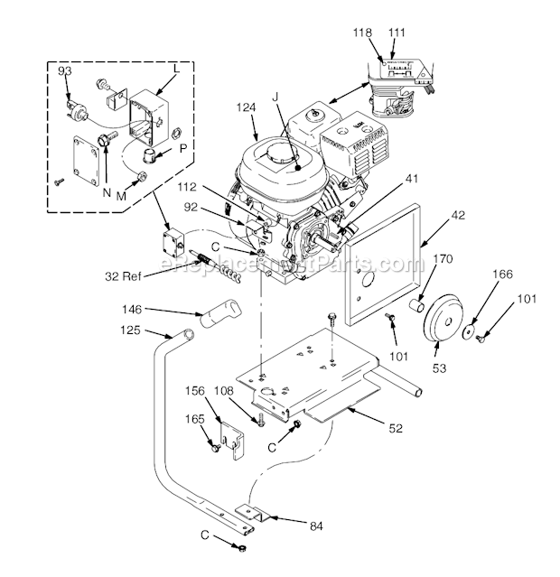 Page B Diagram and Parts List for 5900 233710 Graco Sprayer