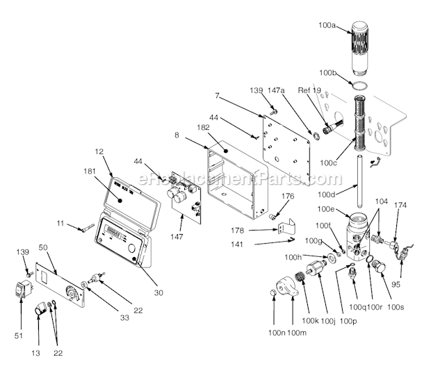 Page D Diagram and Parts List for 5900 233710 Graco Sprayer