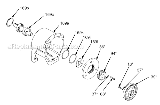 Page E Diagram and Parts List for 5900 233713 Graco Sprayer