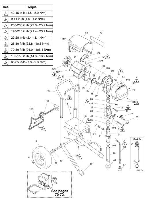 Section_1 Diagram and Parts List for 17E579  Graco Paint Sprayer