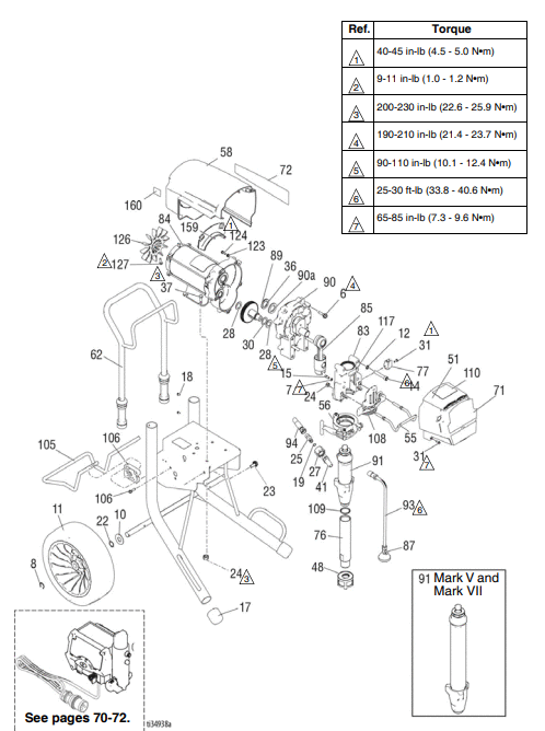 Section_1 Diagram and Parts List for 17E586  Graco Paint Sprayer
