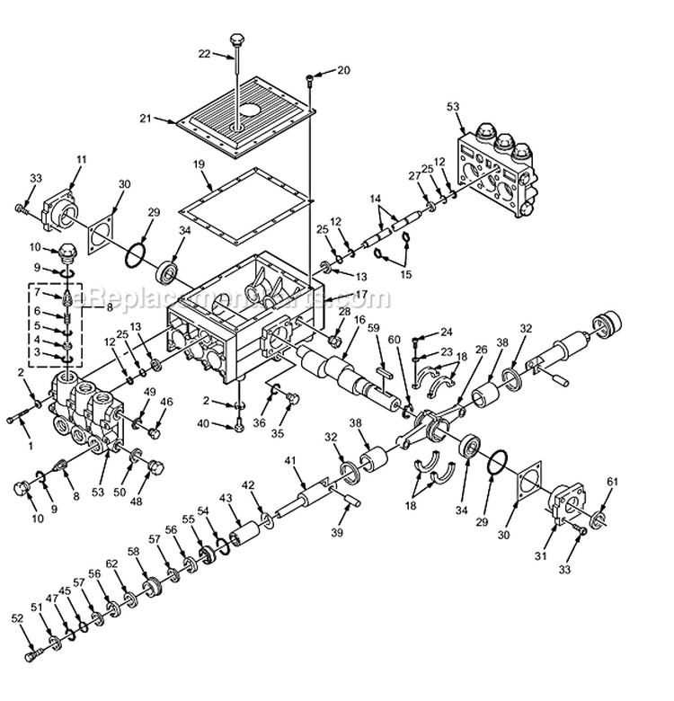 Page B Diagram and Parts List for 735 800-906 Graco Pressure Washer