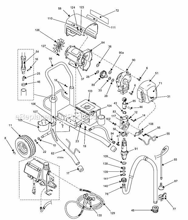 Page A Diagram and Parts List for 795 249647 Graco Sprayer