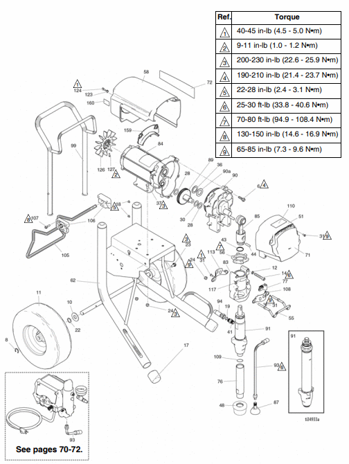 Section_1 Diagram and Parts List for 17E583  Graco Paint Sprayer