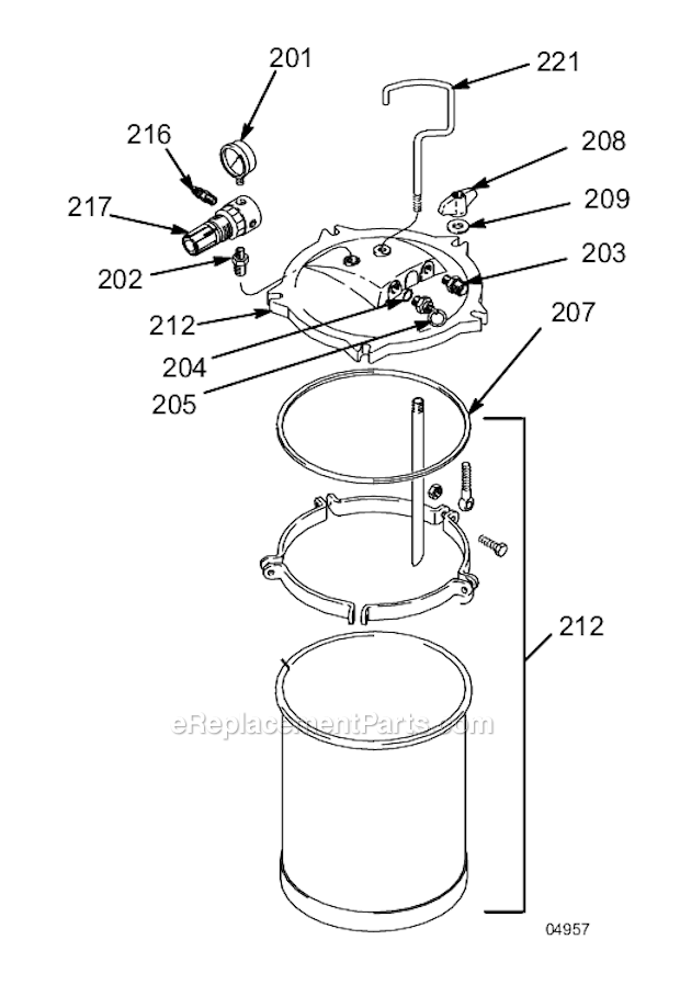 Page B Diagram and Parts List for 826005 Series A Graco Sprayer