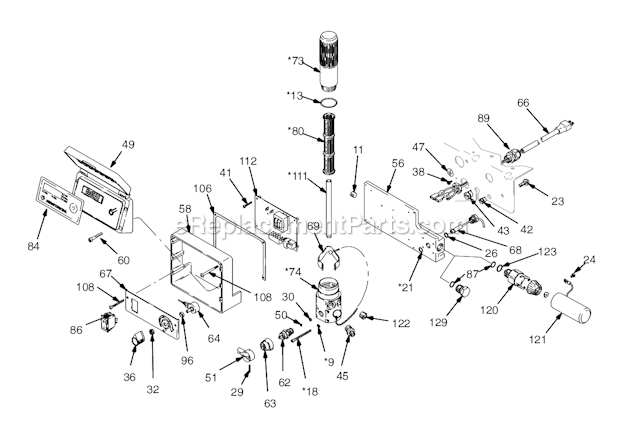 Page B Diagram and Parts List for 826024 Series A Graco Sprayer