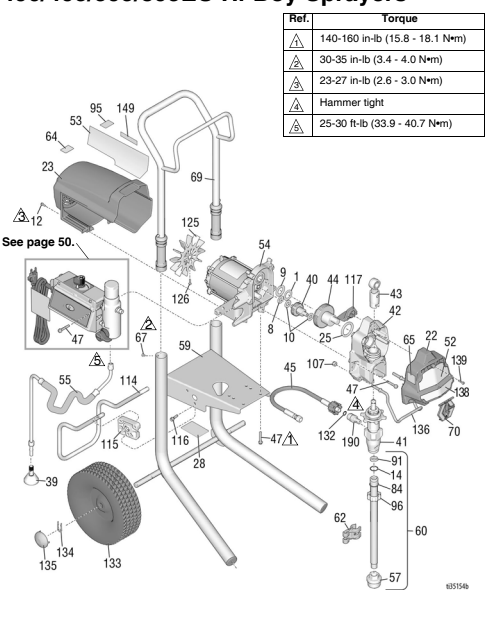 Section_1 Diagram and Parts List for 17E859  Graco Paint Sprayer