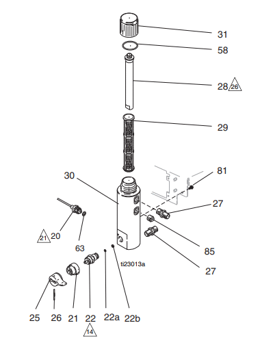 Section_3 Diagram and Parts List for 17E825  Graco Paint Sprayer