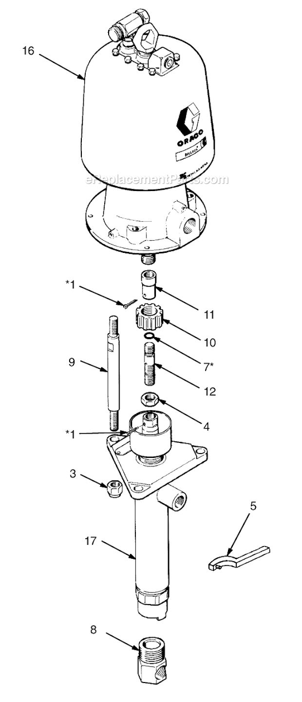 Page A Diagram and Parts List for 221-068 Series A Graco Compressor