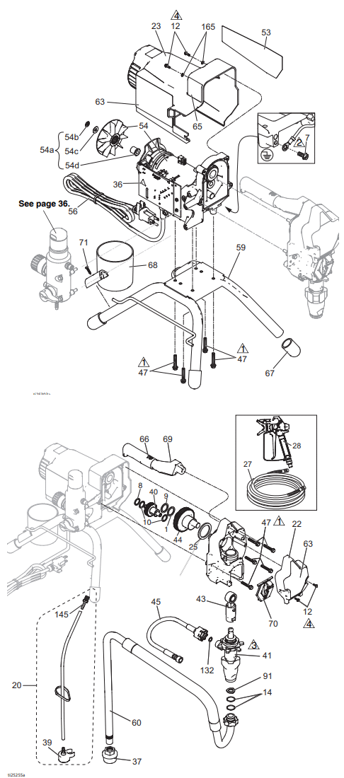 Section_1 Diagram and Parts List for 17C305  Graco Paint Sprayer