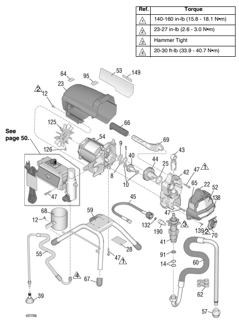 Section_1 Diagram and Parts List for 17E855  Graco Paint Sprayer