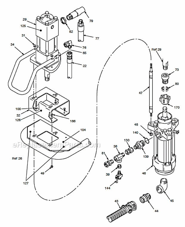 Page B Diagram and Parts List for GH2075 965171 Graco Sprayer