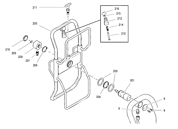 Hose Reel Diagram and Parts List for 3900 249335 Graco Sprayer