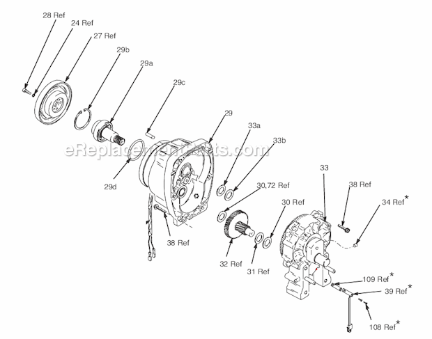 Pinon And Drive Diagram and Parts List for 7900 248700 Graco Sprayer