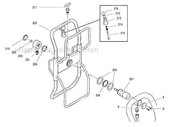 Hose Reel Diagram and Parts List for 7900 258733 Graco Sprayer