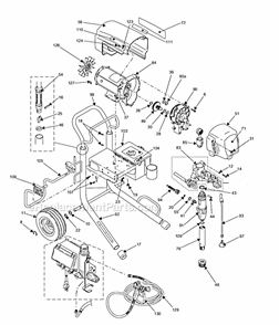 Page A Diagram and Parts List for 1595 249658 Graco Sprayer