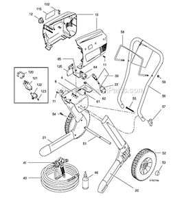 Part Location Diagram of 257326 Graco Rack, Hose